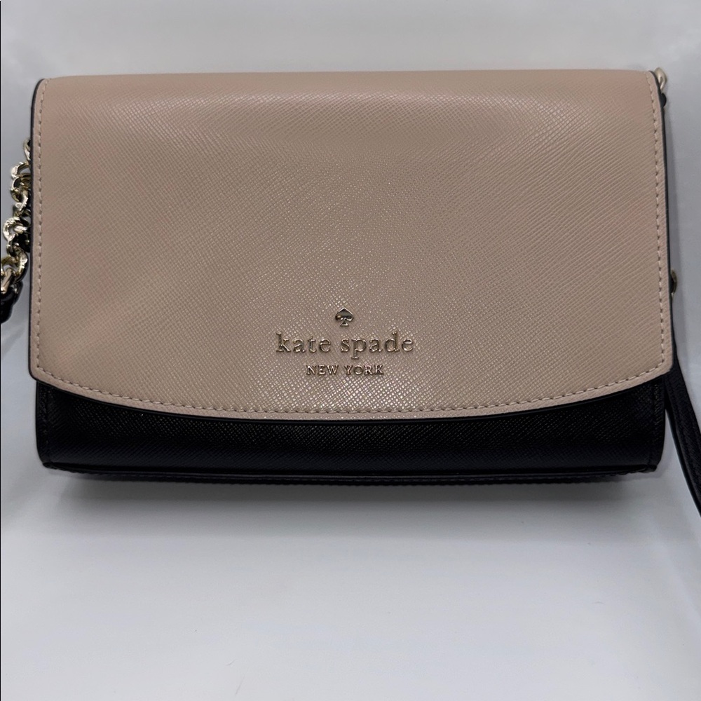 kate spade Two-Tone Blush and Black Crossbody Wallet